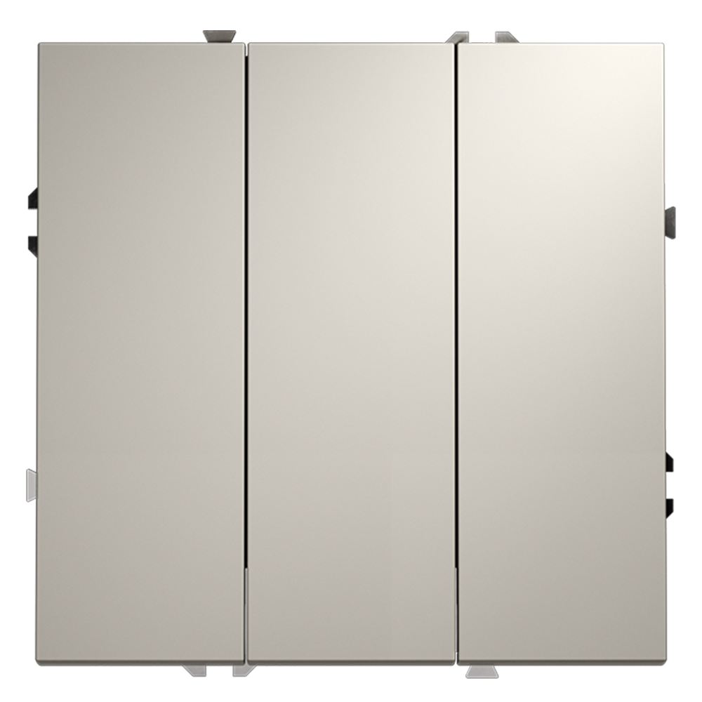 Выключатель встраиваемый VOLTUM S70 трехклавишный 10А, (кашемир)