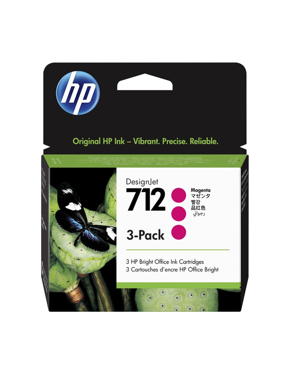 Картридж Cartridge HP 712 для DJ T230/T630/T650/Studio, пурпурные, тройная упаковка 3ED68A (3*29мл)