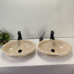 Раковина из мрамора ПАРА! Oval Marmo Wave OM-62884 57*37*15 120