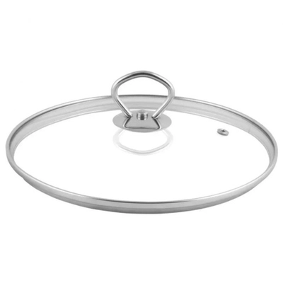 Крышка стекл метал обод метал кнопка 22см TM Appetite