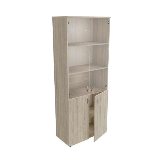 Шкаф со стеклом Континент дуб кронберг ЛФ217 800х406х2000