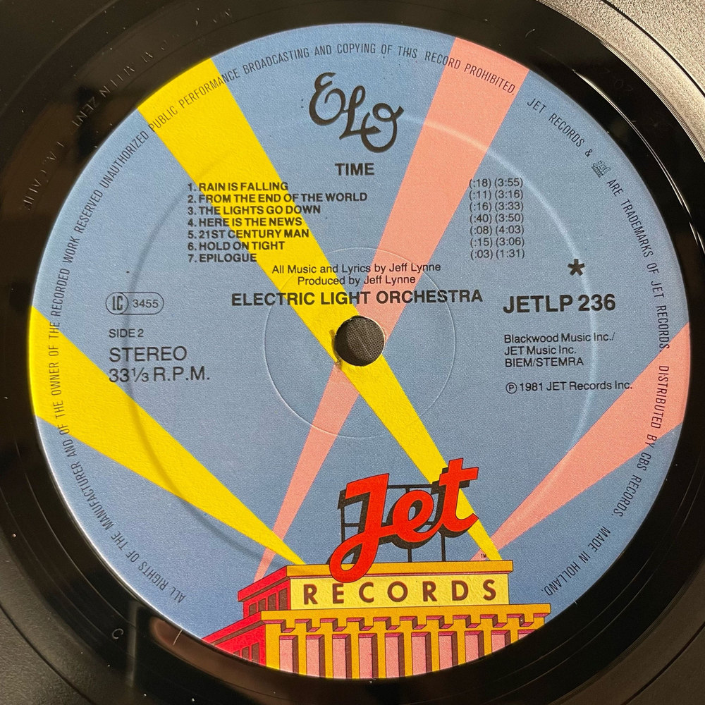 Винтажная виниловая пластинка LP Electric Light Orchestra ELO Time (Нидерланды 1981)