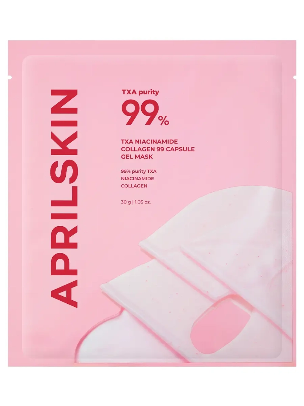 APRILSKIN Осветляющая гидрогелевая маска с транексамовой кислотой для сияния кожи TXA Pink Capsule Overnight Gel Mask 30 гр