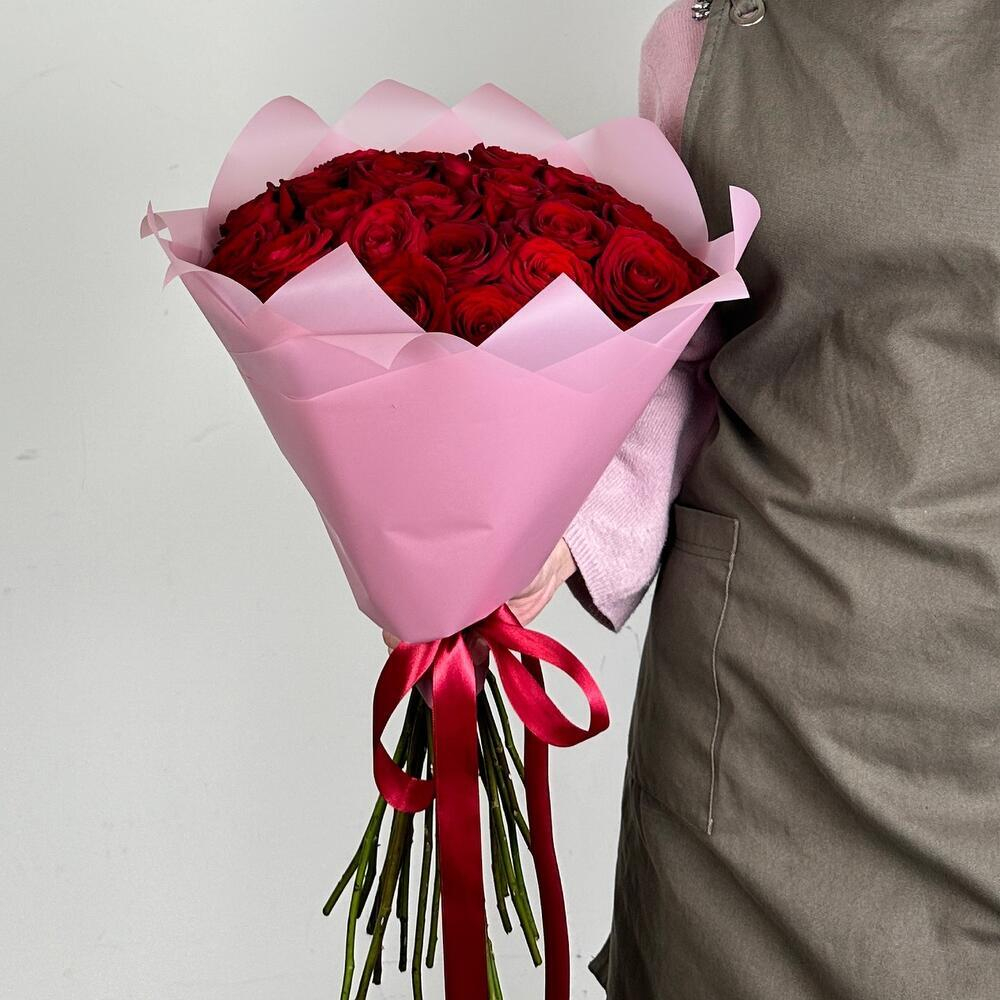 Букет из 25 красных роз. Букет 7127