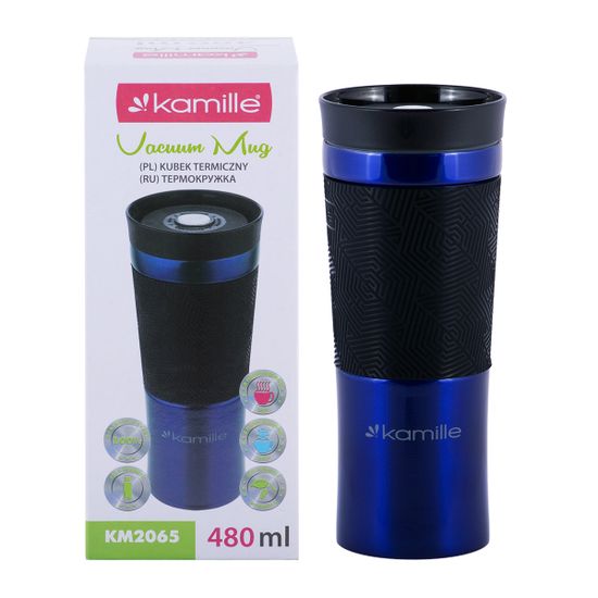 Термокружка 480 мл. из нержавеющей стали Kamille KM 2065