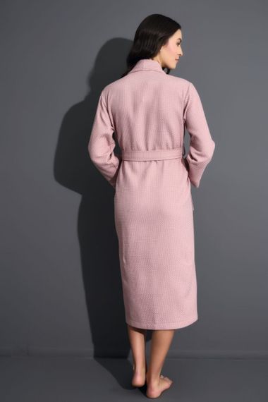 Женский вафельный халат 4270 пудра