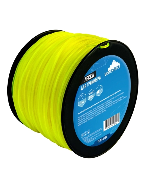 ЛЕСКА ДЛЯ ТРИММЕРА ЗВЕЗДА 3мм VERTEX (БОБИНА 280м) (8кор) YK-111-3-280