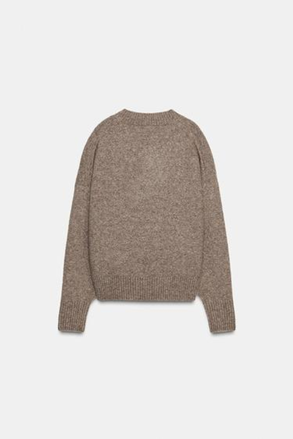 V-образный воротник, мягкий трикотажный свитер - ZARA