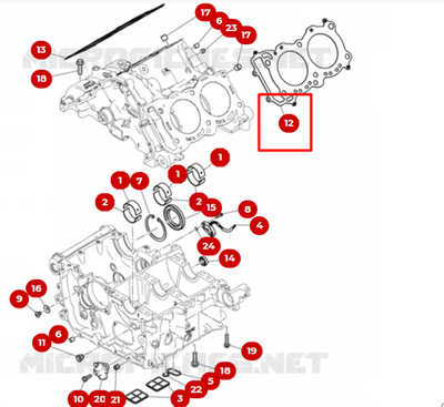 Ducati Прокладка ГБЦ V4 78611423D