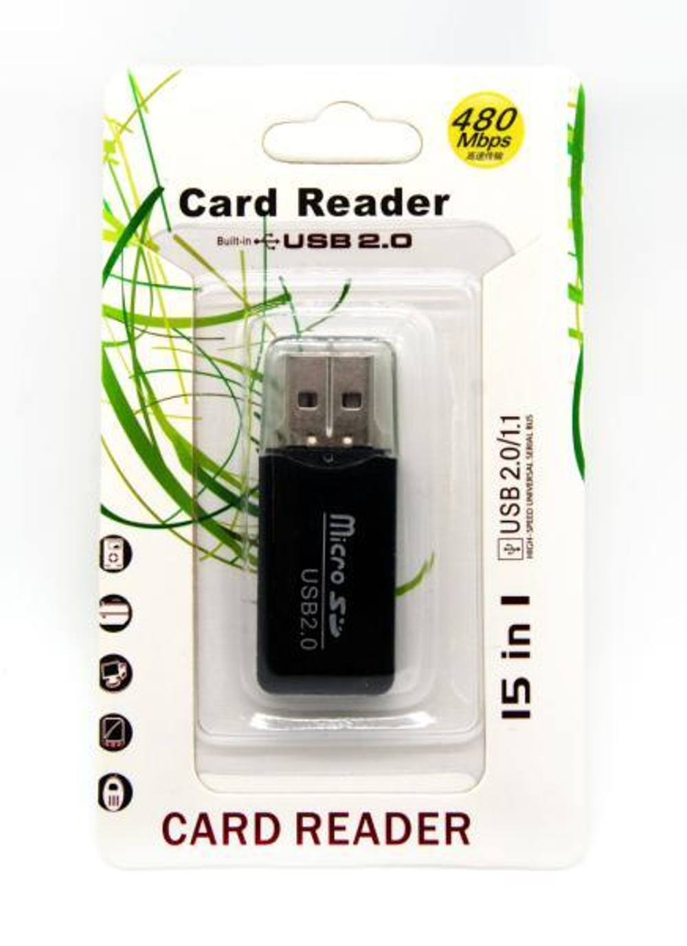 Карт-ридер MicroSD Mega U5 (черный)