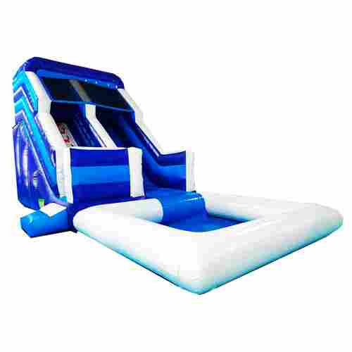 Надувная водная горка с бассейном «Айсберг» размер 9*4*5 м