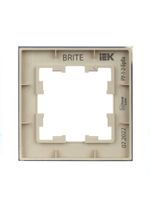 BRITE Рамка 1 -местная РУ-1-2-БрВа стекло ванильный IEK