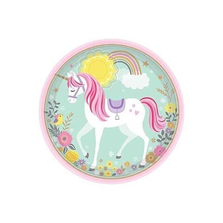 Тарелки Единорог Нежный 23см 8шт/А
