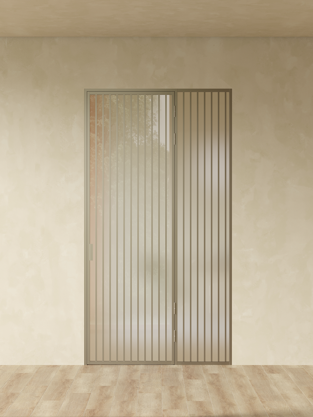 Распашная алюминиевая перегородка Minoli 13