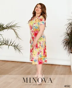 Платье 436-желтый Minova