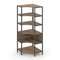 Shelf System Односекционный угловой стеллаж пятиярусный SN.STMU-511 Дуб Табак/Металл Антрацит 810*81