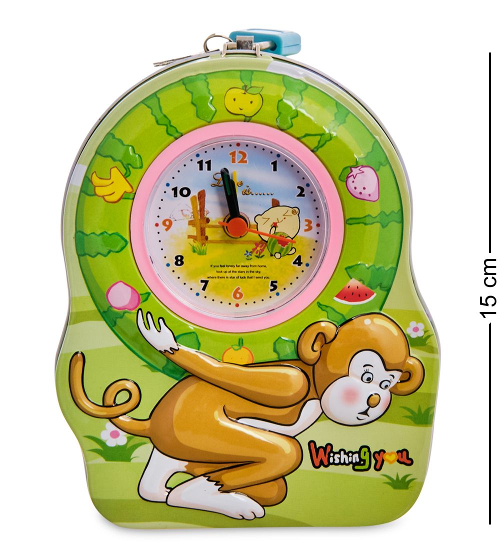 BX- 90/3 Метал. копилка с часами «Обезьяна»