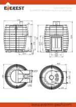 Печь для бани Эверест "Steam Heat" 24 INOX Б/В