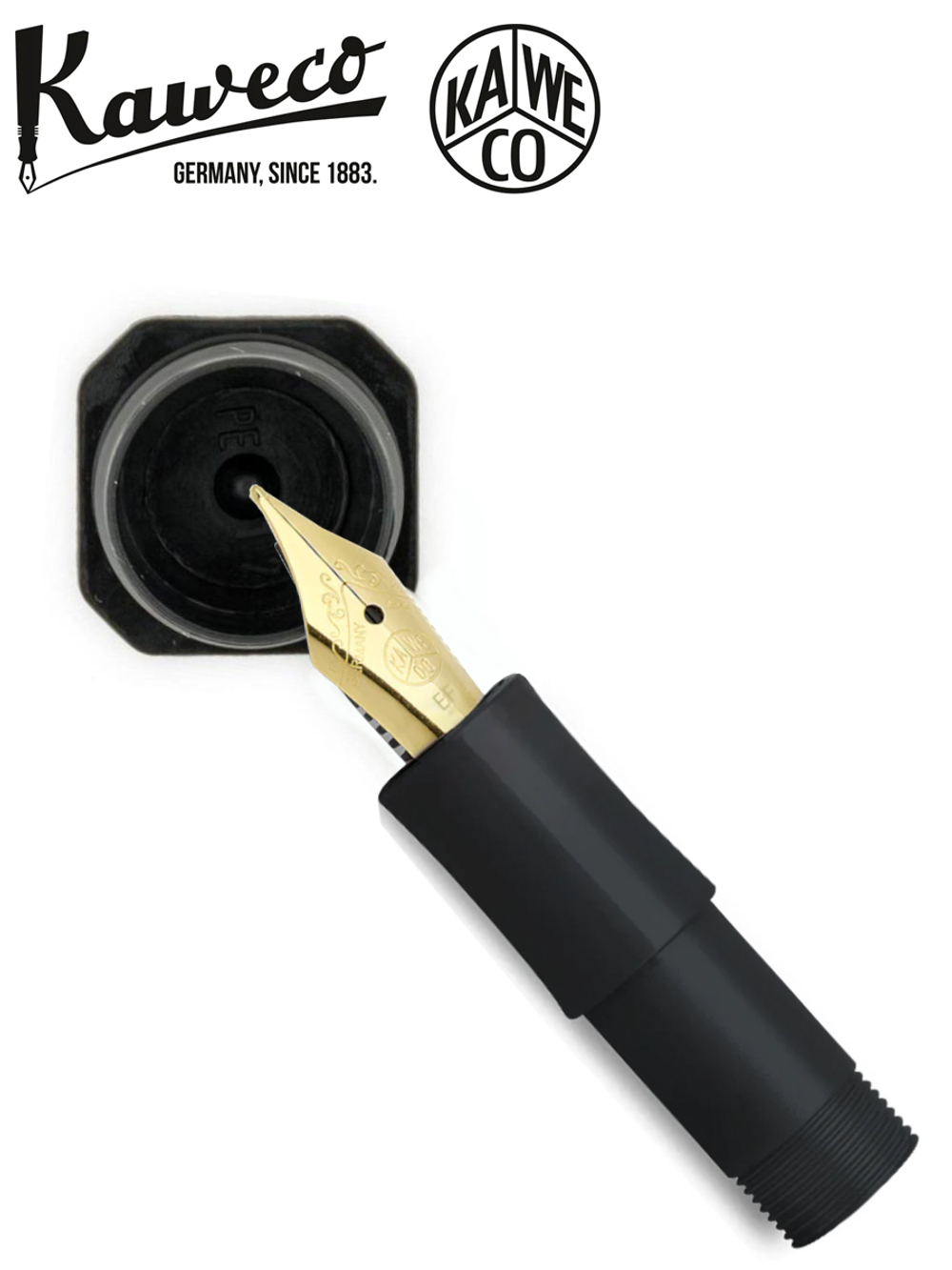 Перо с секцией захвата для ручек Kaweco Classic Sport EF 0.5мм черный золотой (10001050)