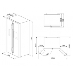 Холодильник Smeg SBS63XDF