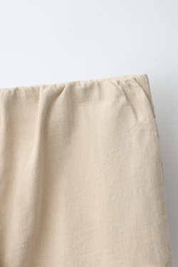ZARA БРЮКИ BAGGY, БЕЖЕВЫЙ