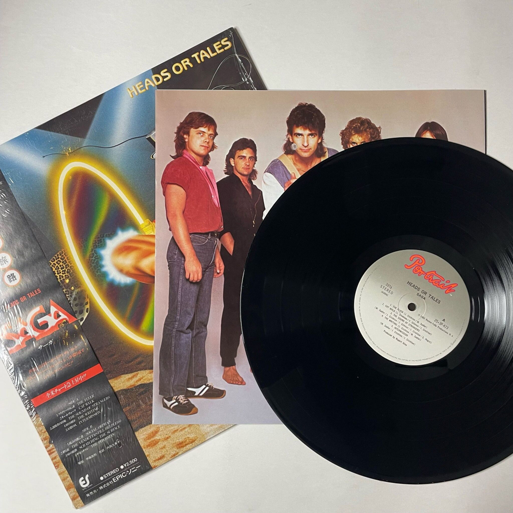 Винтажная виниловая пластинка LP Saga Heads Or Tales (Japan 1983) (Obi) Cat Walk