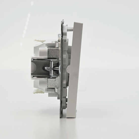 Выключатель кнопочный 2-кл. ArtGallery 10AX быстрозажим. клем. механизм бел. SE GAL000117S