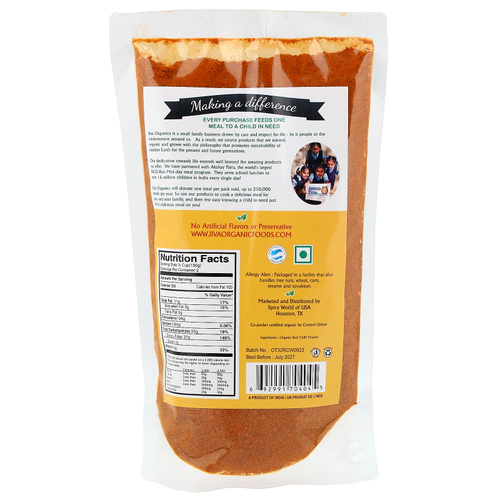 Jiva Organics, Органический порошок из красного перца чили, 200 г (7 унций)