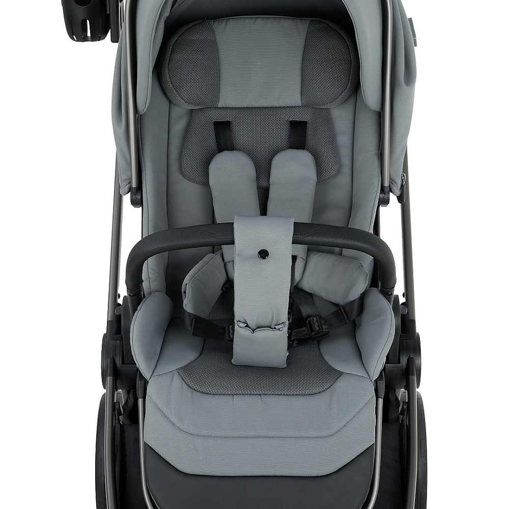 Детская коляска Pituso Teffy 4 в 1 с автокреслом Baesa Black с базой Blue Tea/Graphite