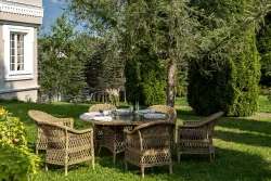 "Эспрессо–150 S" обеденная группа плетеная, цвет соломенный