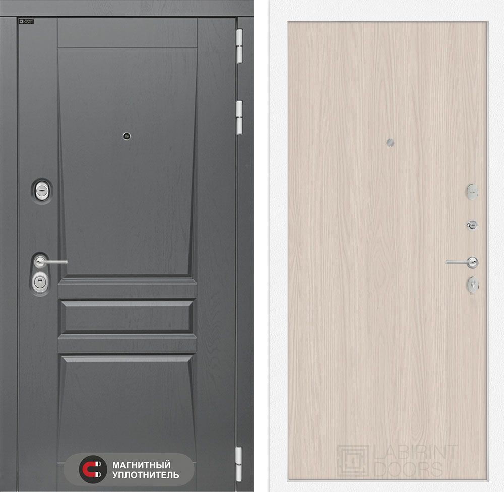 Входная дверь Лабиринт ПЛАТИНУМ - 05 Ясень Светлый