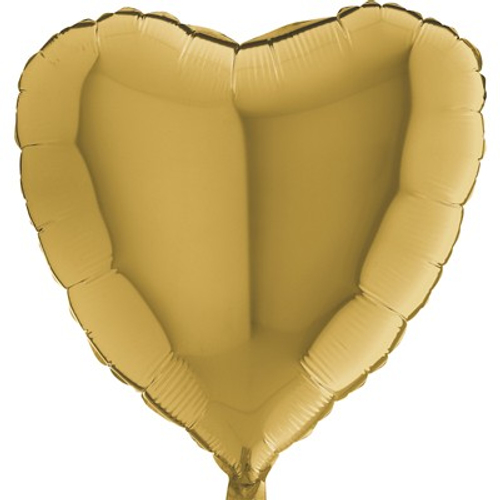 Шар сердце 18" фольга Золото