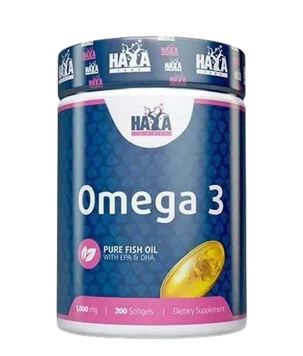 HaYa Labs " Омега 3 " (Omega 3) 1000mg, 200 Softgels