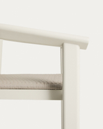 Уличный полубарный стул Erice из алюминия и веревки цвета экрю, 75 см