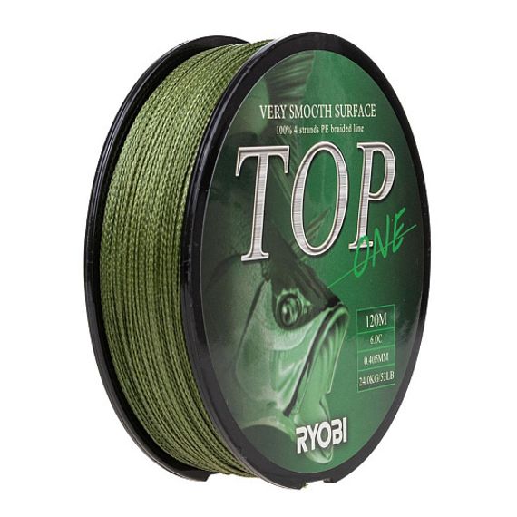 Шнур TOP PE4X-120M 6,0/d-0.405mm Dark green Ryobi
