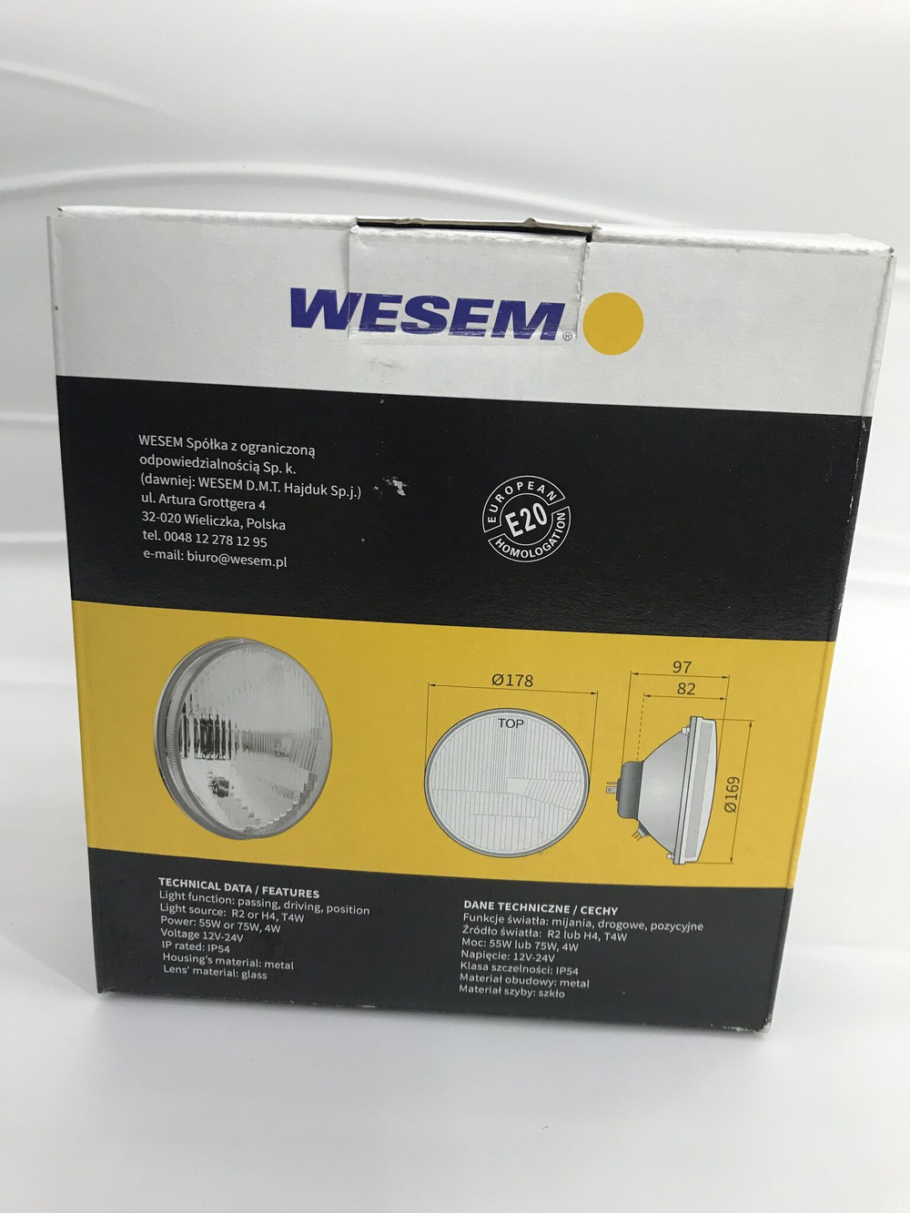 Оптический элемент (ближний/дальний) Нива, УАЗ, КАМАЗ Wesem RE.12411 (1 шт.)