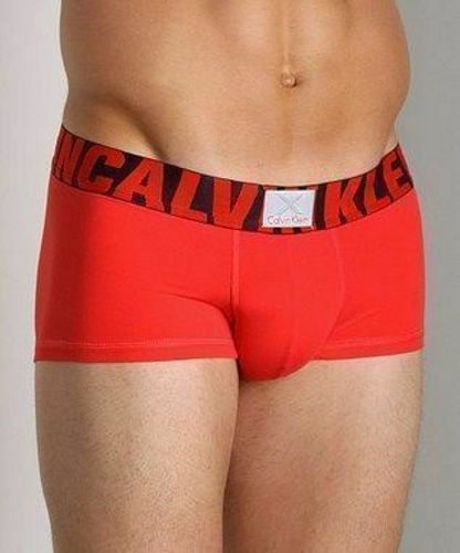 Мужские трусы боксеры Calvin Klein X Word Trunk Crimson( боксеры красные с черной резинкой и красными буквами)