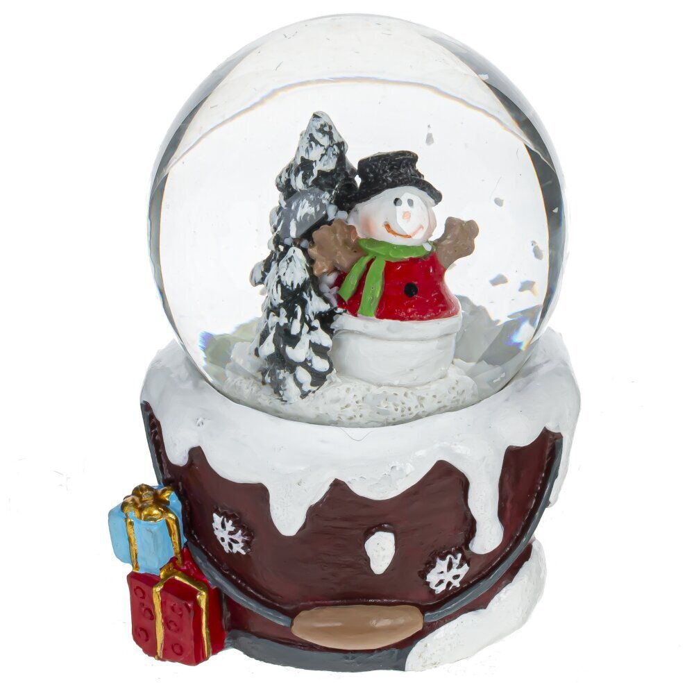 GAEM Фигурка декор в стекл шаре "Снеговик", D4,5 см, L5 W5 H6,5 см, 2в.