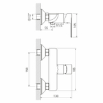 Смеситель для ванны 35k MIXLINE ML26-07 "Life"
