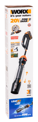 Аккумуляторная воздуходувка бесщеточная WORX WG543E