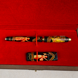 Набор "Родина-мать!" флешка и ручка Parker с ручной росписью Палех в футляре