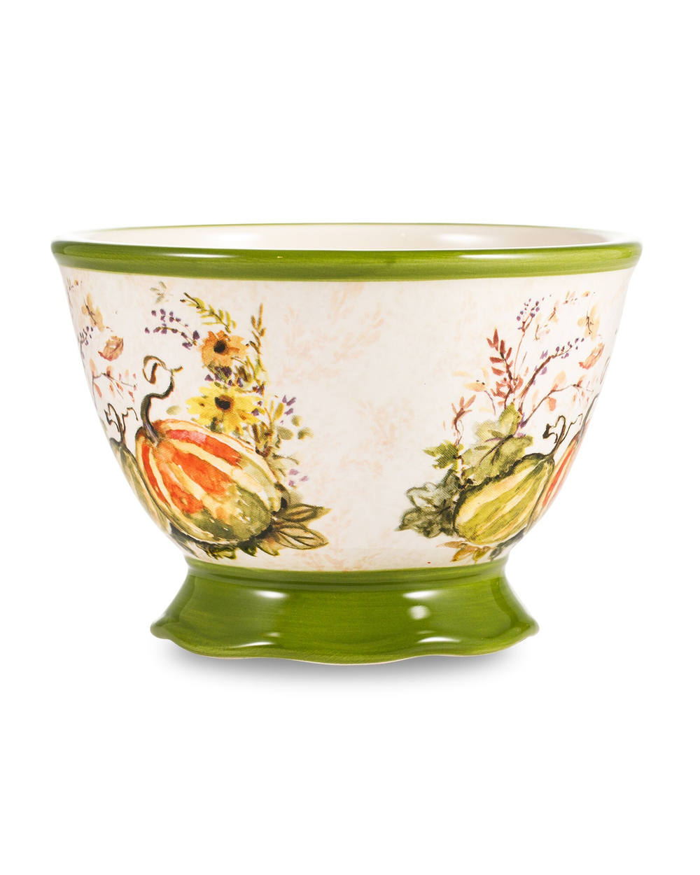 Салатник порционный 13см Certified Int Осеннее утро Зеленая и оранжевая тыквы