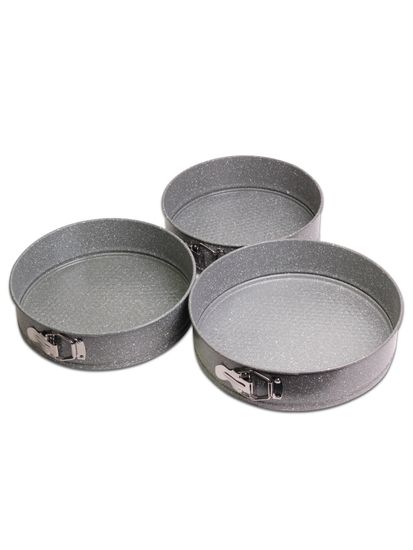 Набор разъемных форм для выпечки 3 шт. Kamille KM-6031 (d24/26/28х6,5 см) из углеродистой стали