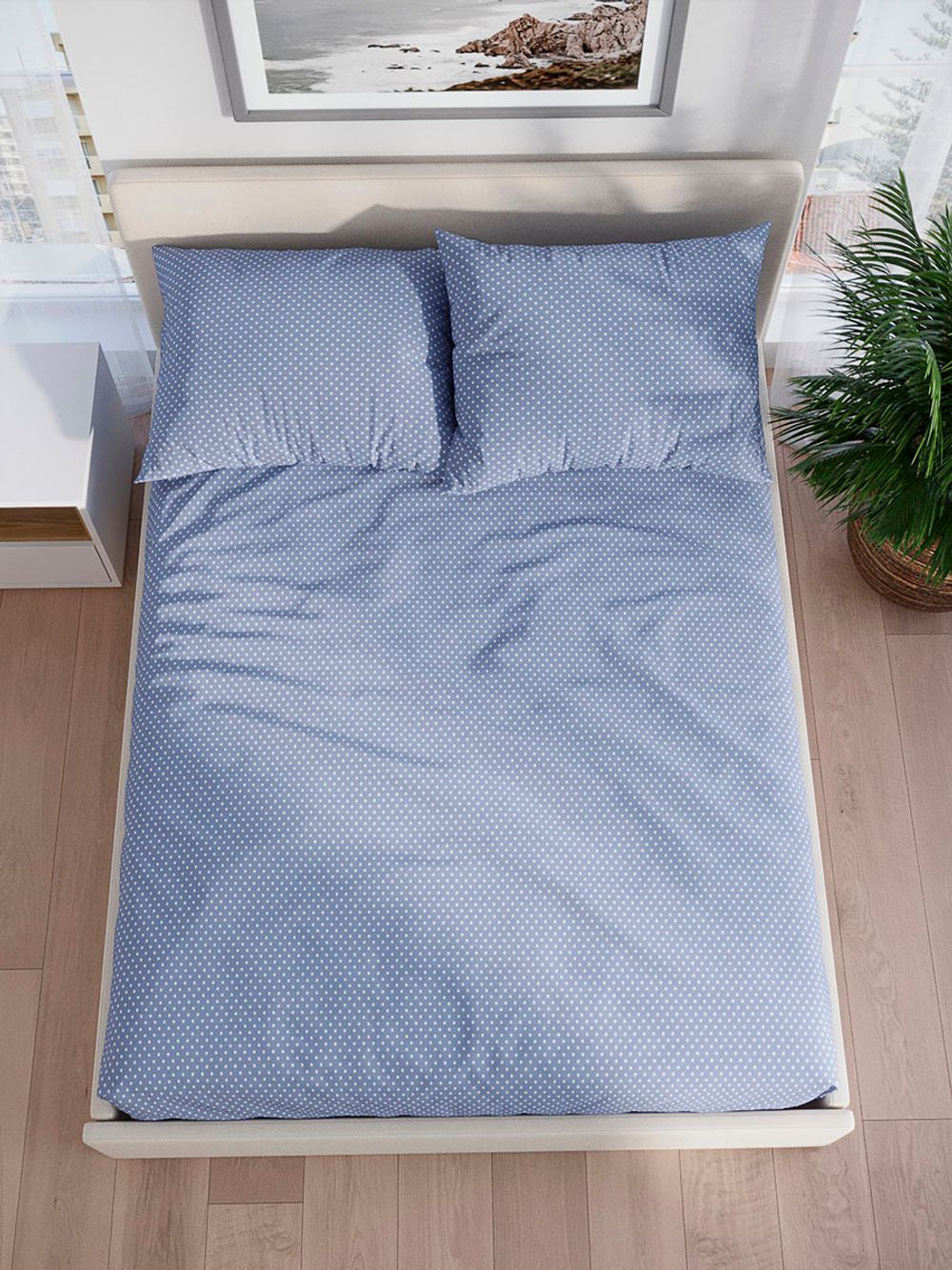 Простынь на резинке перкаль Сказка "Балатон" 90x200 см