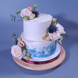 Торт на свадьбу с цветами. Кондитерская Сладкие козырьки Sweet Visors Светланы Дегтеревой