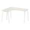 Metal System Стол криволинейный левый на А-образном м/к БА.СА-3 (L) Дуб Наварра/Металл Белый 1400*12