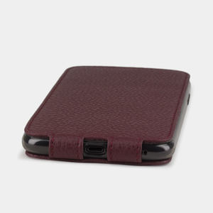 Чехол для iPhone XS Max из натуральной кожи теленка, бордового цвета