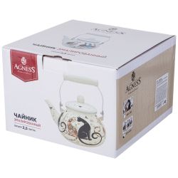 ЧАЙНИК AGNESS ЭМАЛИРОВАННЫЙ СЕРИЯ "FAMILY FARM", 2,5 Л
