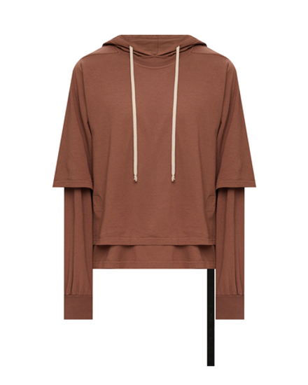 RICK OWENS DRKSHDW ХУДИ КОРИЧНЕВАЯ HUSTLER