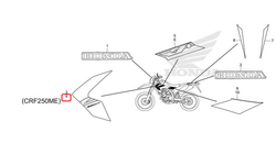 86192-KZZ-A20ZA. STRIPE, L. FR. SHROUD *TYPE2*. original decal on the radiator shroud